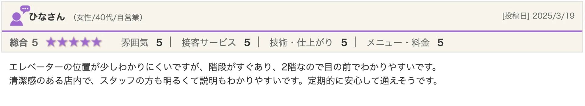 H様(女性/40代)